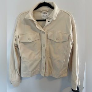 Aerie cropped sweatshirt jacket